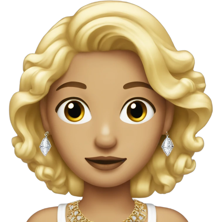 blonde girl in jewelry emoji