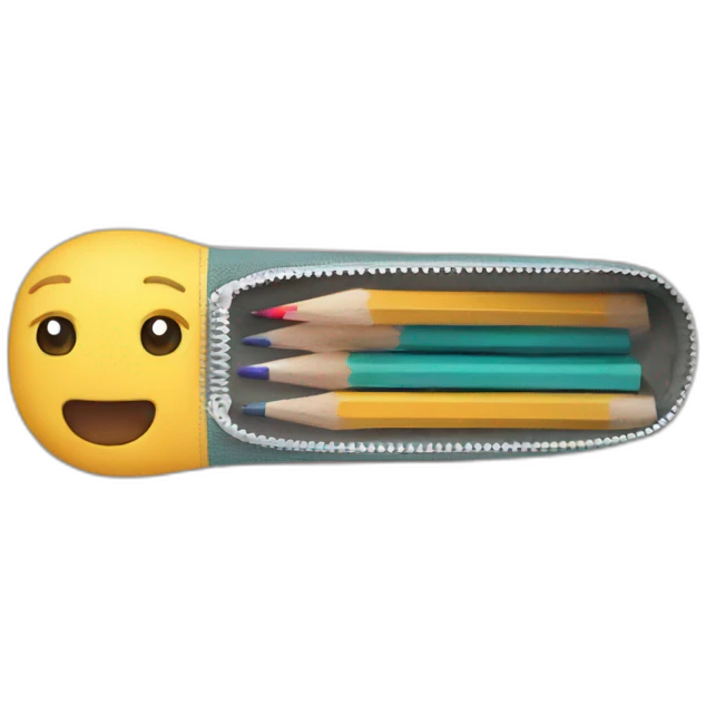 pencil case with zipper emoji