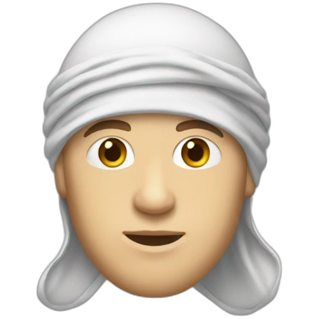 White man wearing durag emoji