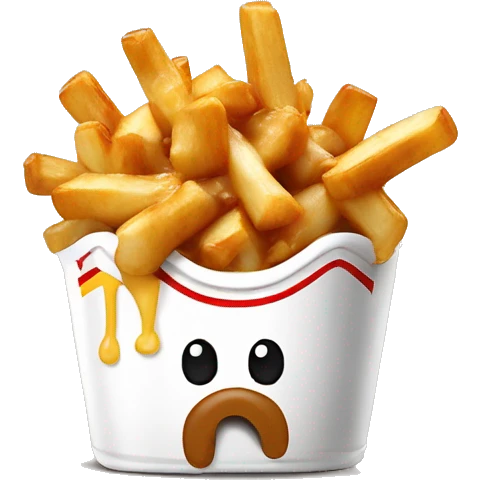 Poutine qui mange une poutine emoji