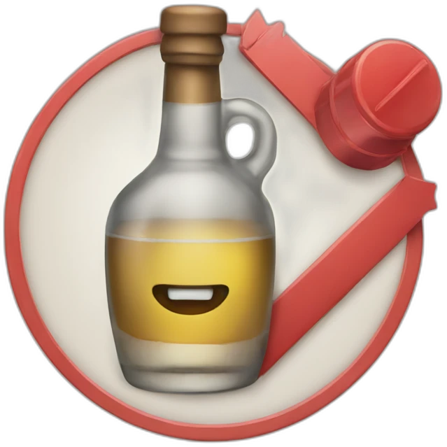 "Alcohol Prohibited" sign emoji