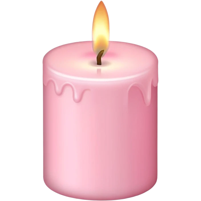 Pastel pink candle  emoji