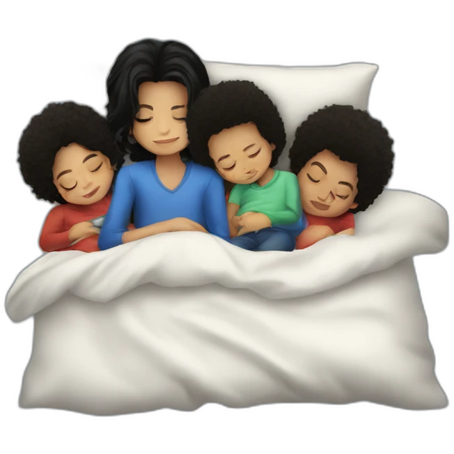Michael Jackson with kids sleeping emoji