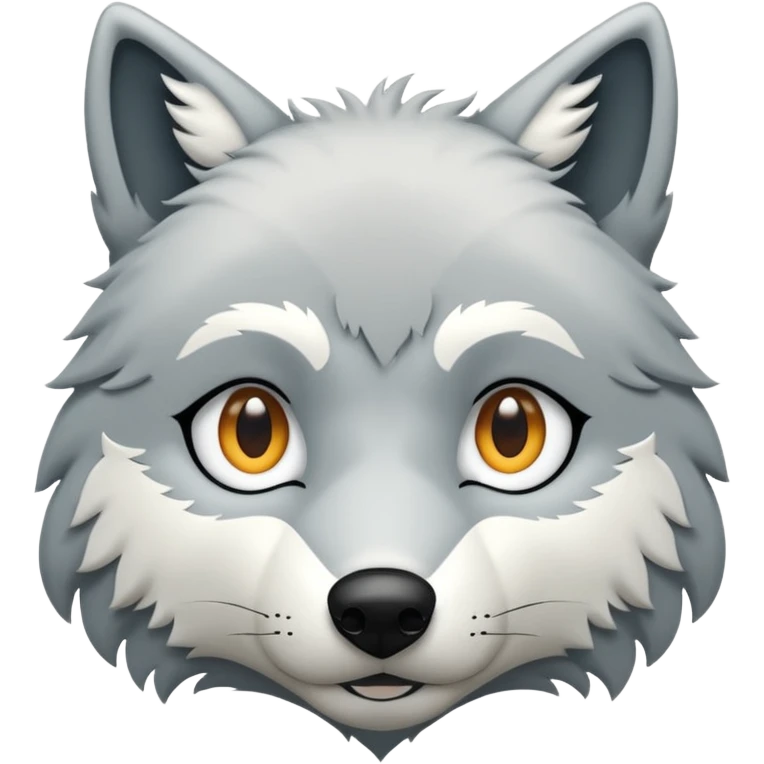 Génère moi un loup blanc emoji