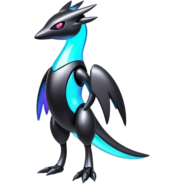 Futuristic Iridescent black dark fakemon emoji