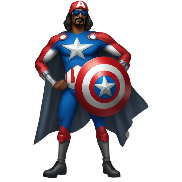 Snoop dog as captain america emoji