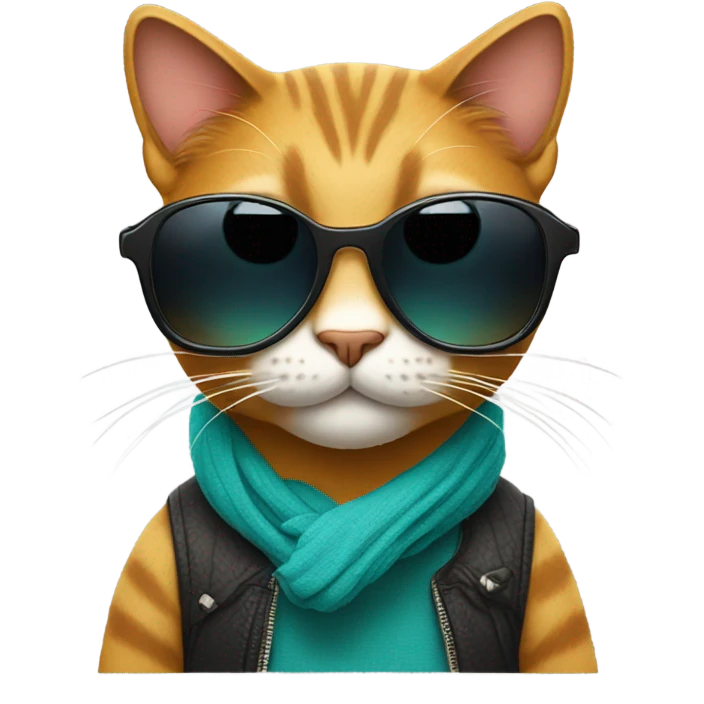 Cat with sunglasses emoji
