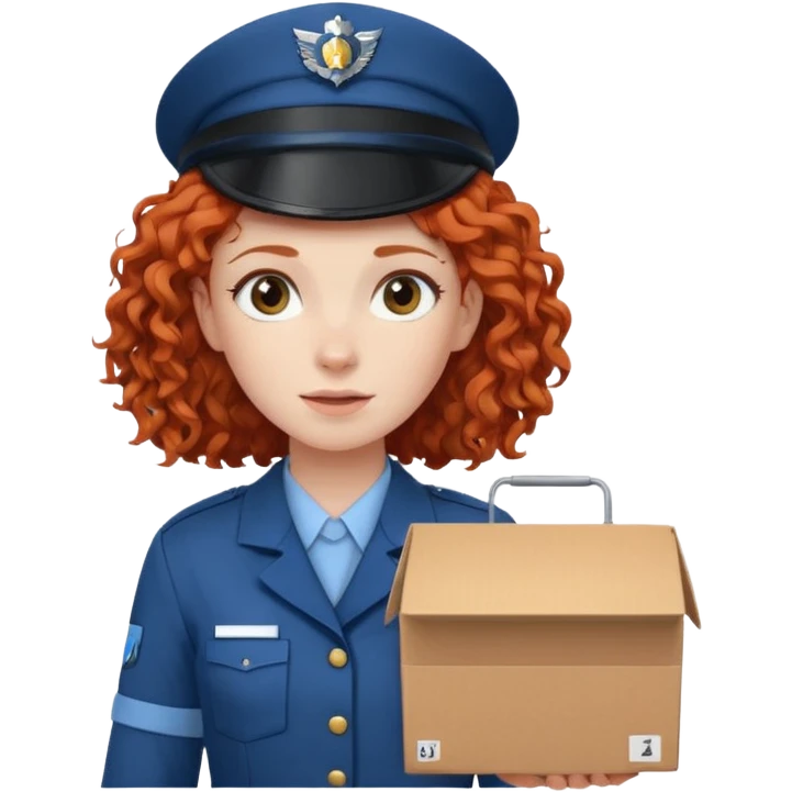box carrier curly red hairedgirl  emoji