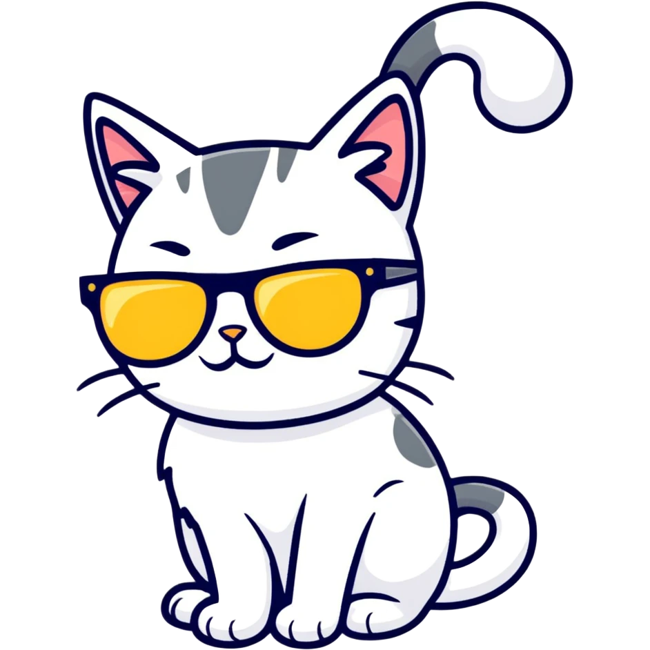 Cat with sunglasses emoji