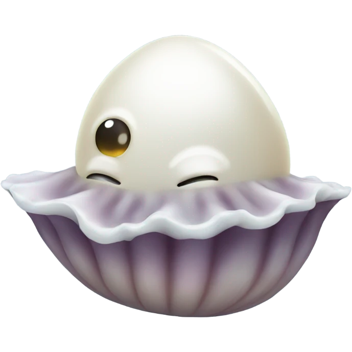 Pearl in a clam emoji