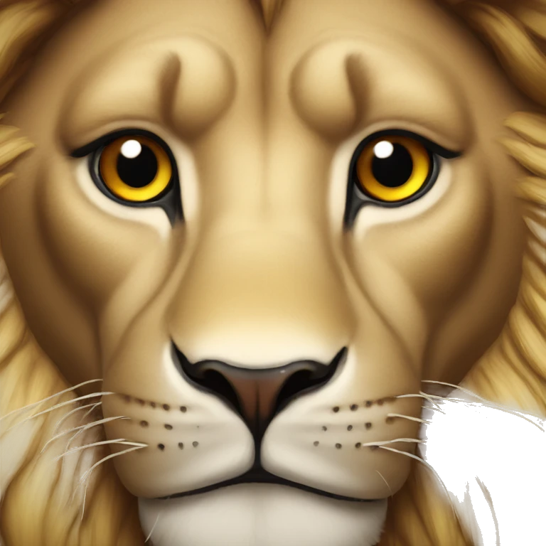 Lion avec yeux rouge emoji