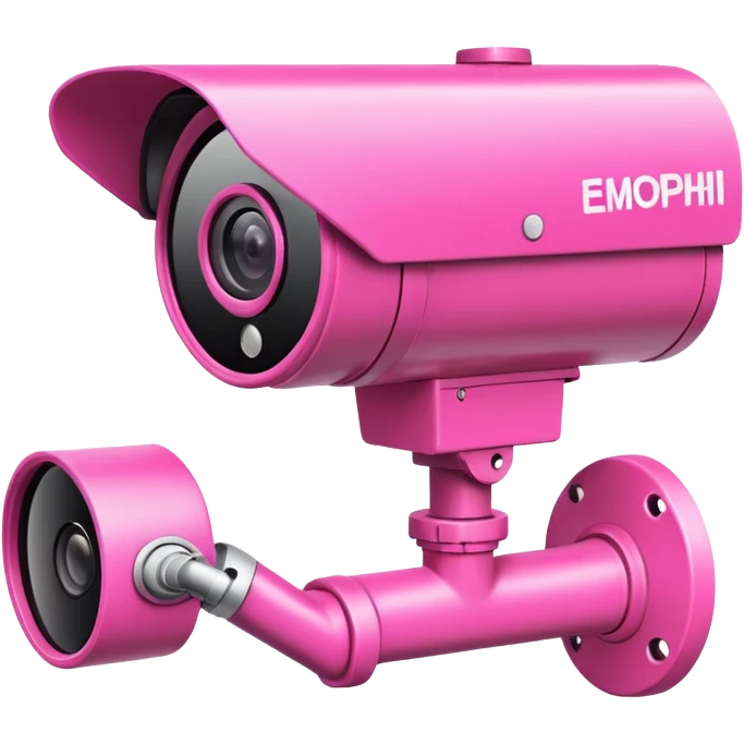 Security Camera pink with graffity emoji
