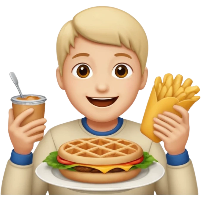 enjoying food expression emoji