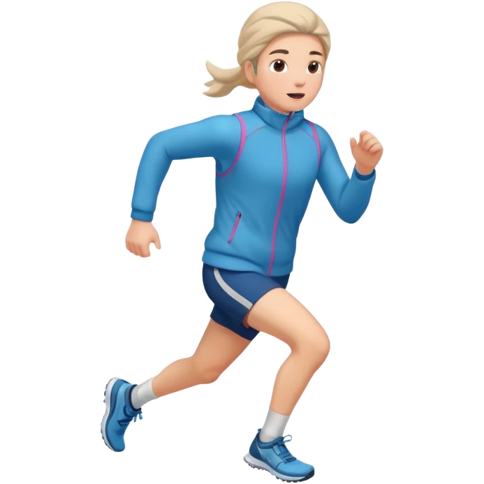 Winter running emoji