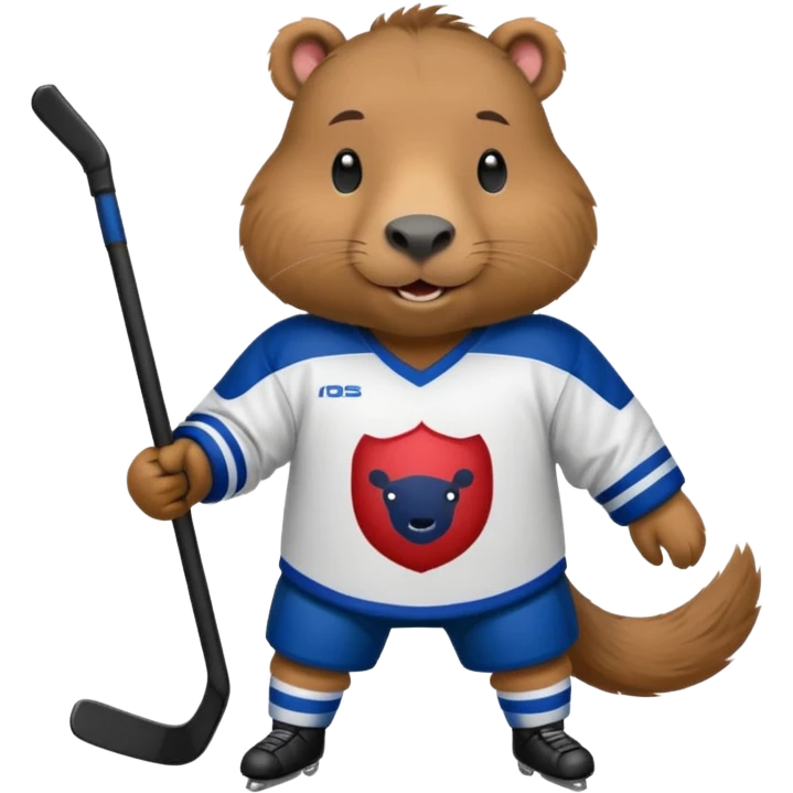 capybara ice hockey player emoji