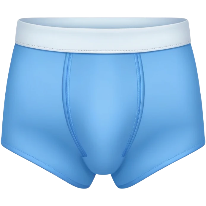 cartoon briefs underwear in blue color emoji