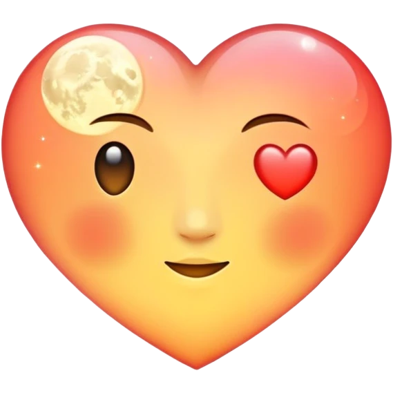 Heart with moon emoji