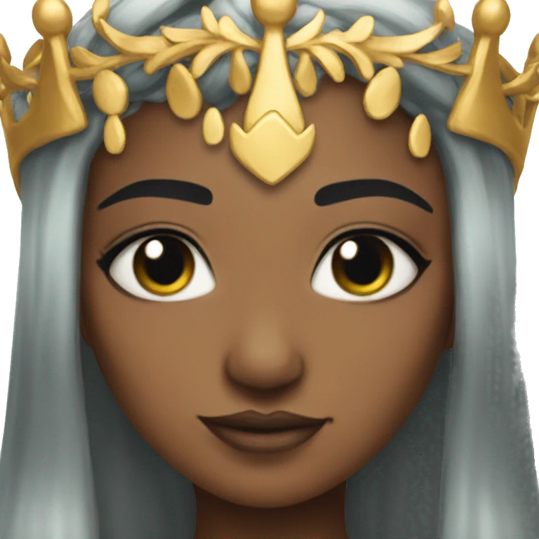 Fae queen black crown emoji