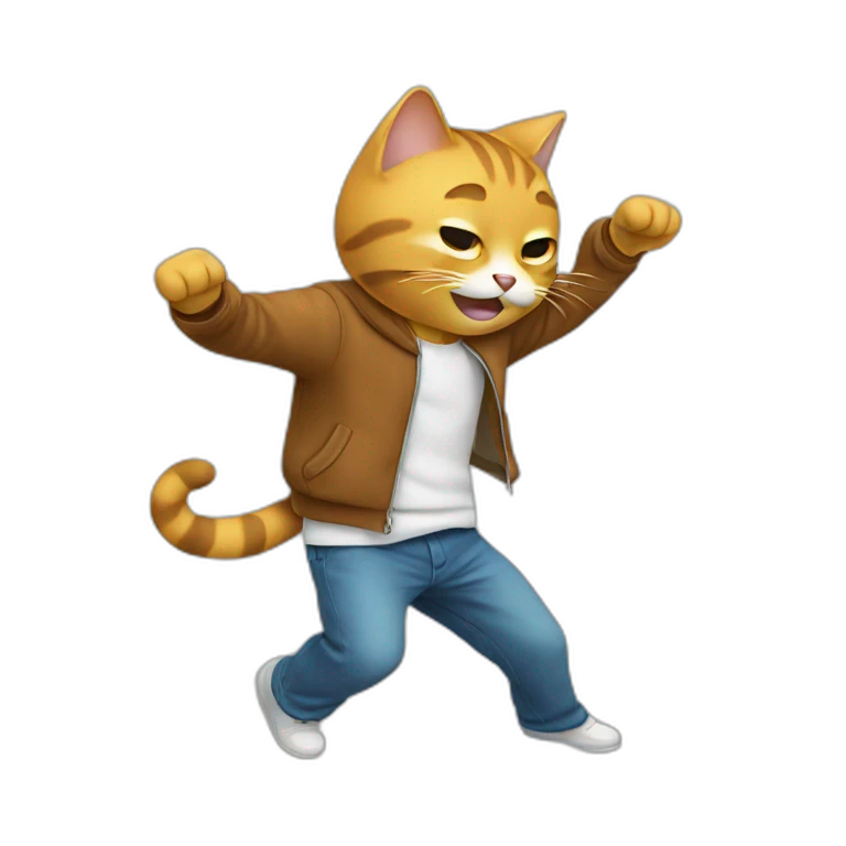 un chat qui fait un dab emoji