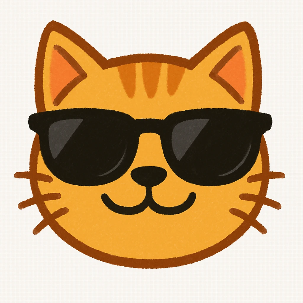 Cat wearing sun glasses emoji