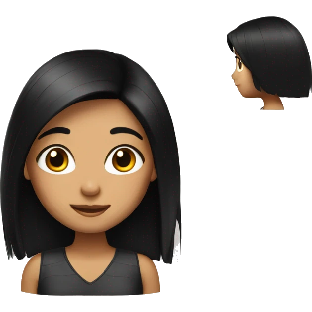 a girl with black hair emoji