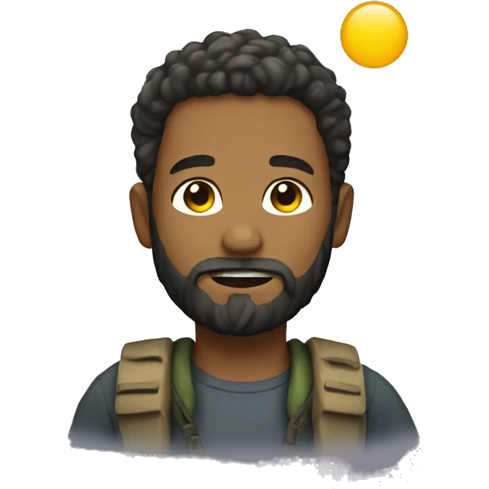 bearded boy in nature emoji