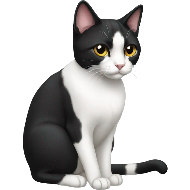 Tuxedo Cat Breed Full Body emoji