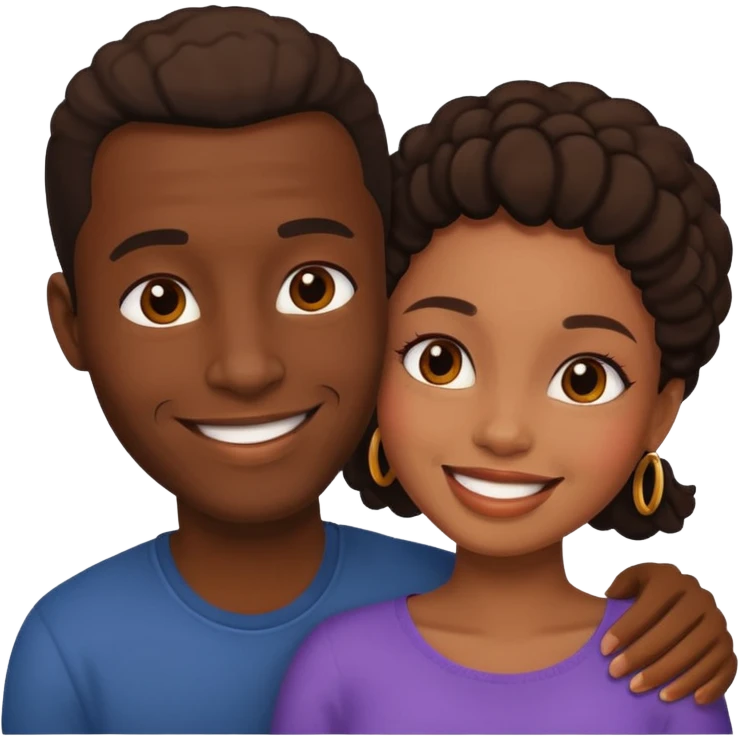 couple africain amoureux emoji
