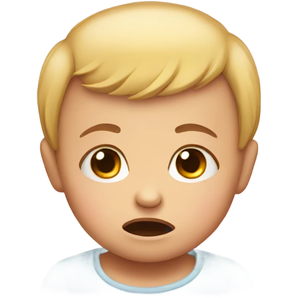 Crying baby face emoji