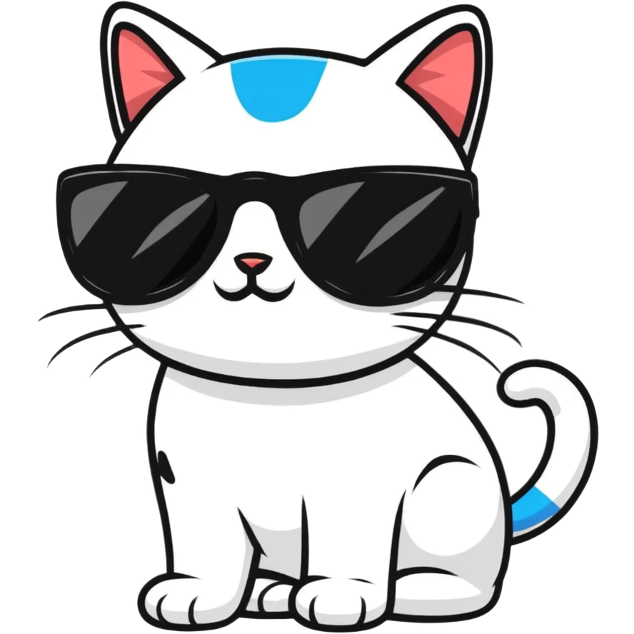 Cat with sunglasses emoji