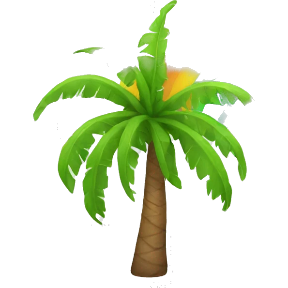 rainbow palm tree emoji