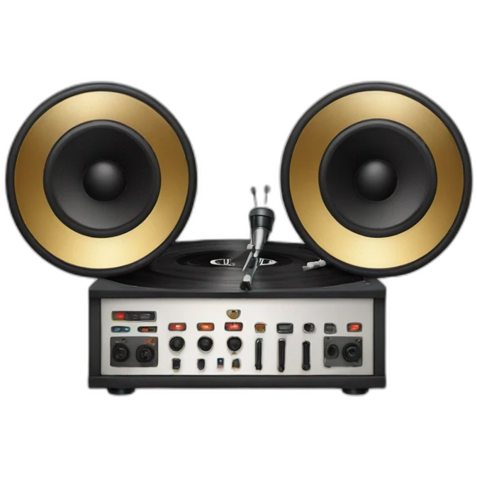 Enceintes studio musique emoji