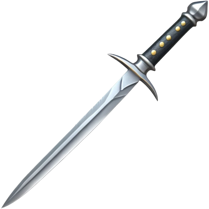 single dagger with narrow sharp point emoji