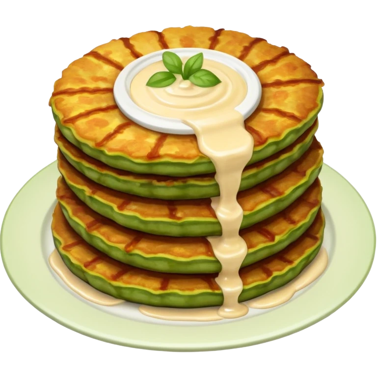 zucchini fritters with dipping sauce emoji