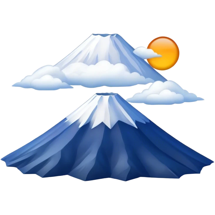 Cinematic Realistic Mount Fuji Emoji  emoji