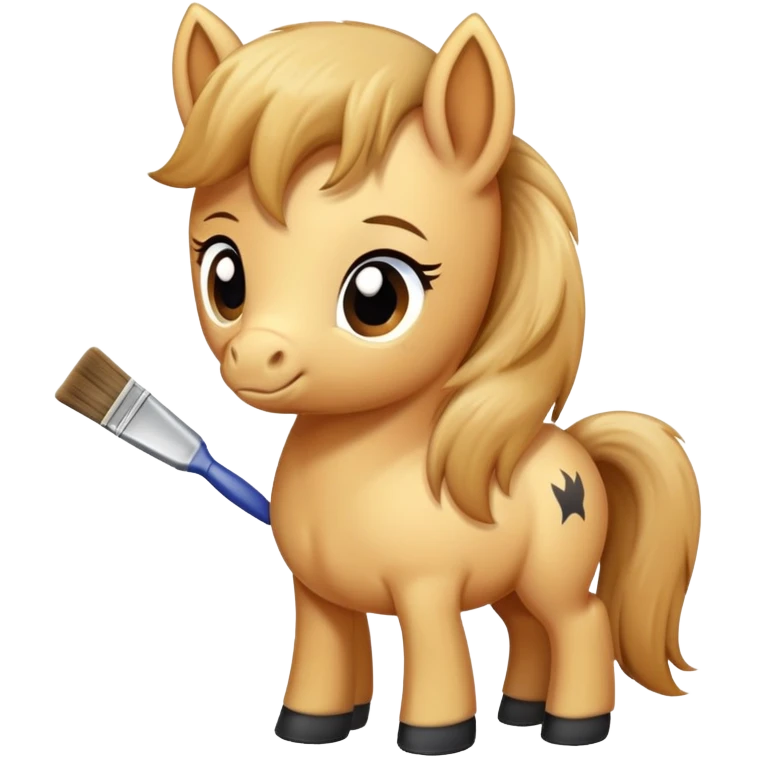 pony being brushed emoji
