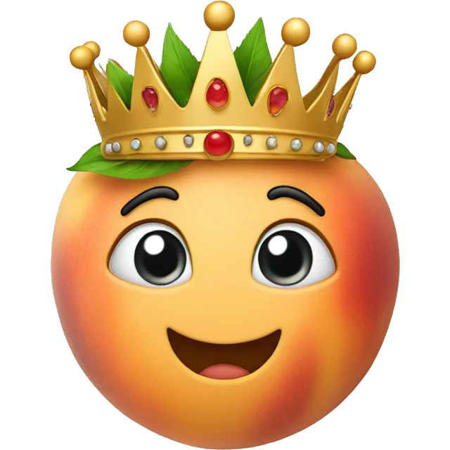 peach with crown on head emoji