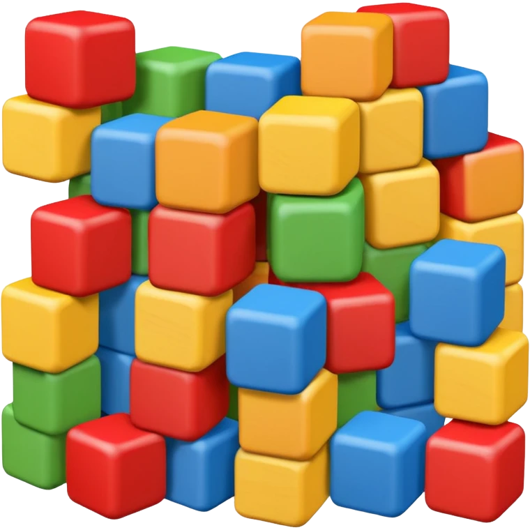 Wooden blocks with letters emoji