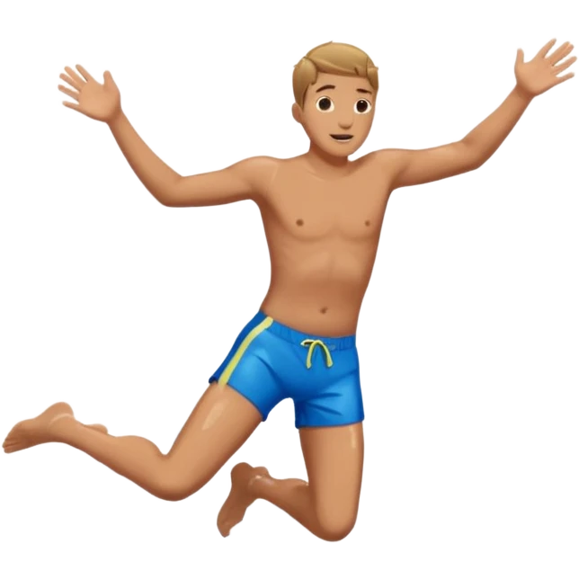 jumpimg into swimming pool splash emoji
