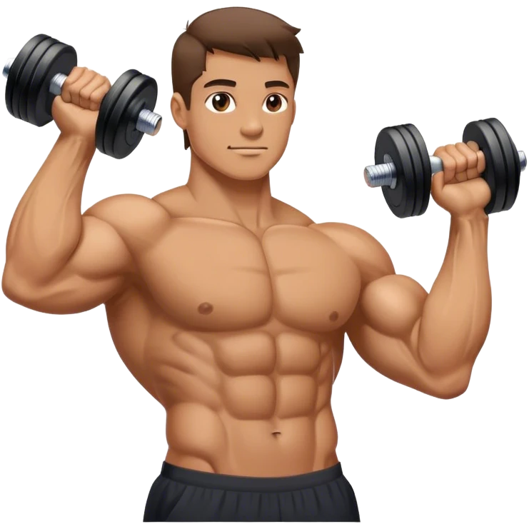 bicep side view holding a dumbbell emoji