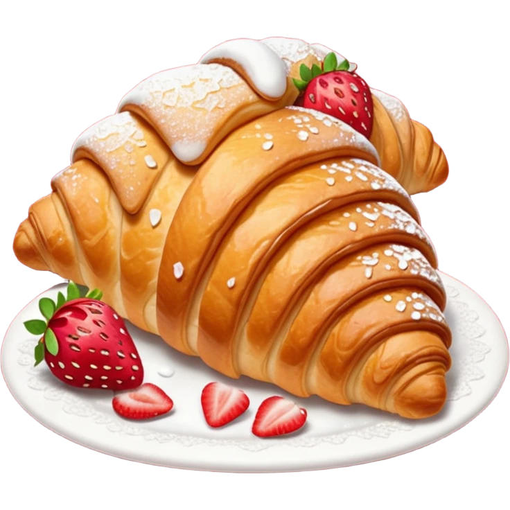 strawberry croissant  emoji