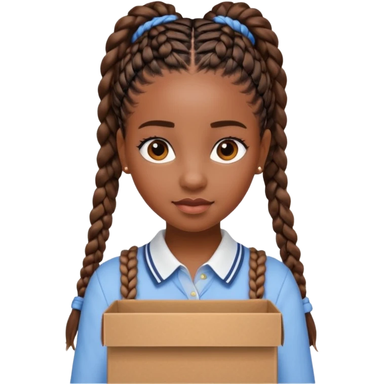 Black girl. Preppy &pretty. Sassy box braids  emoji