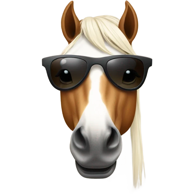 Horse wearing sunglasses  emoji