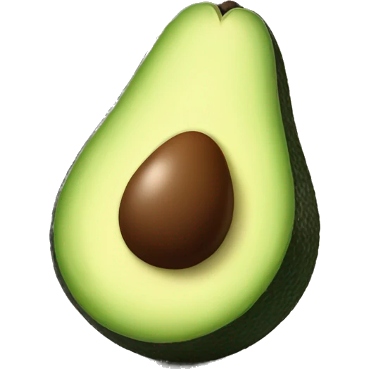 one real avocado emoji