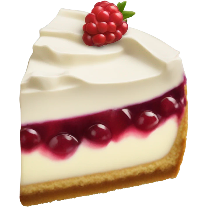 Realistic berry cheesecake  emoji