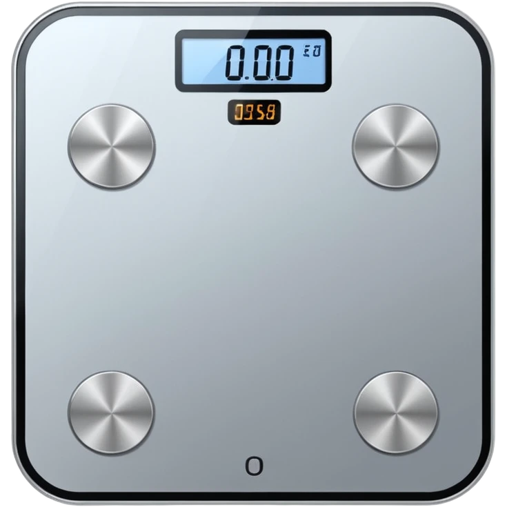 Digital weight scale with 0:00 on it emoji