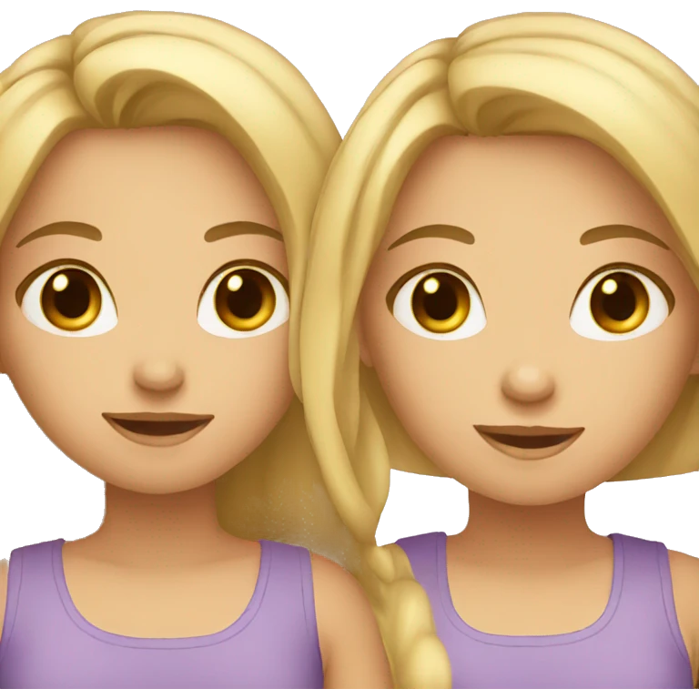 two caucasian girls emoji