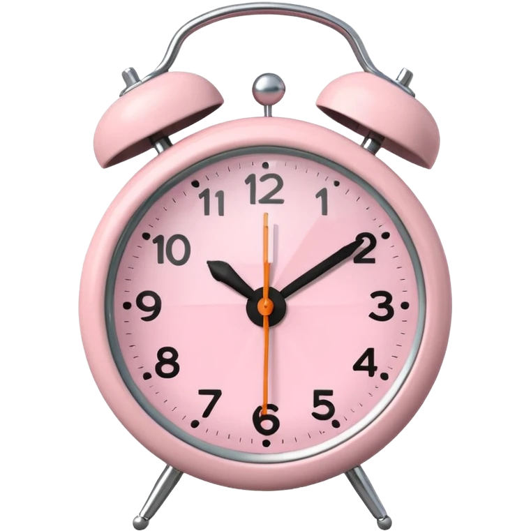 pale pink alarm clock emoji