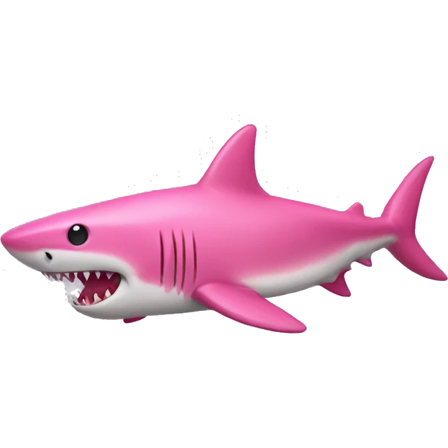 Pink shark emoji