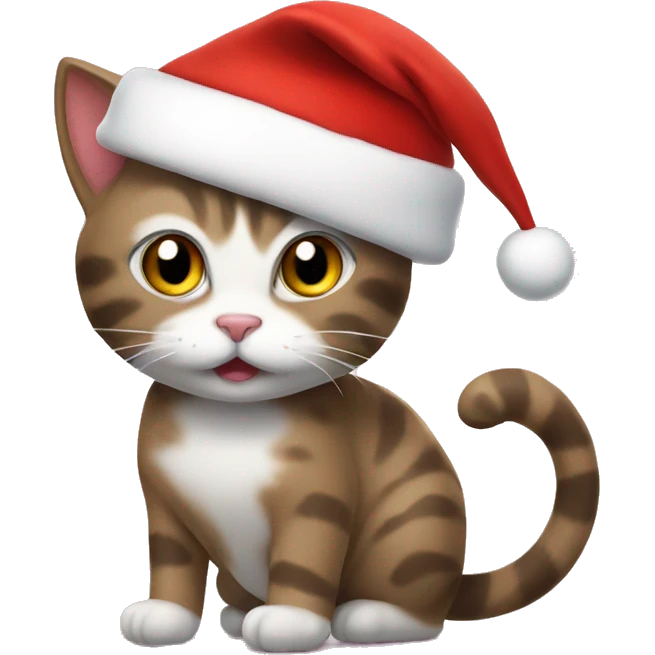 cat in a santa hat emoji